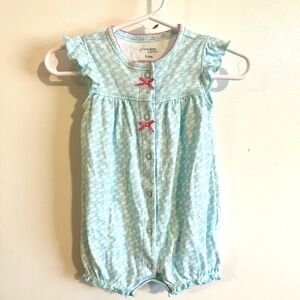 Carter's Light Blue Pajama Set with Pink Bows